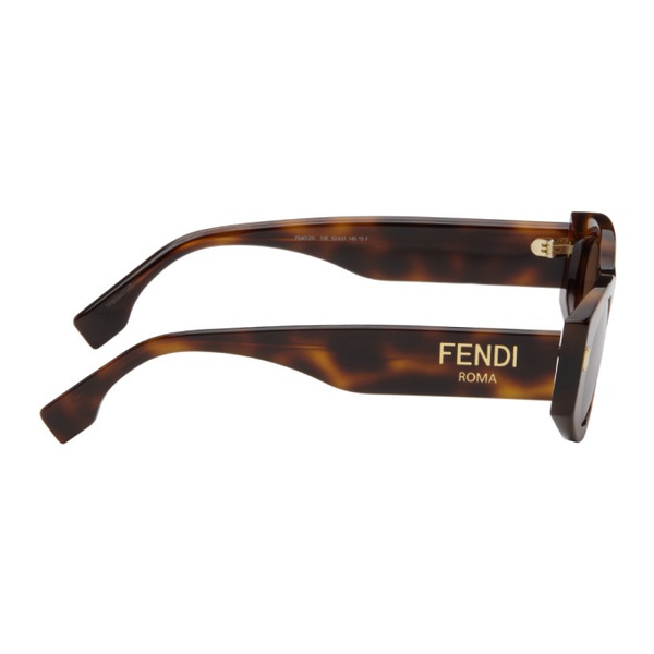 펜디 펜디 Fendi Brown Roma Sunglasses 242693F005003