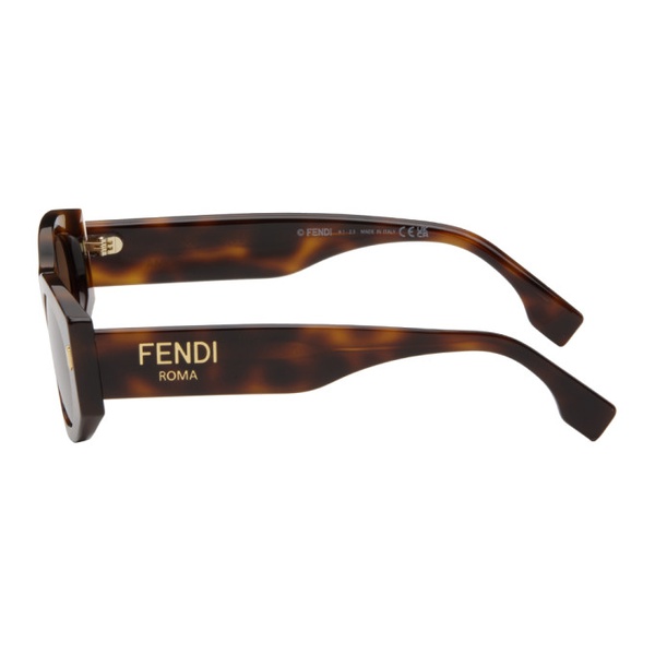 펜디 펜디 Fendi Brown Roma Sunglasses 242693F005003