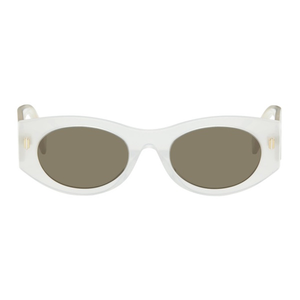 펜디 펜디 Fendi White Roma Sunglasses 242693F005004