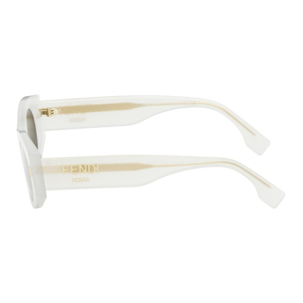 펜디 펜디 Fendi White Roma Sunglasses 242693F005004