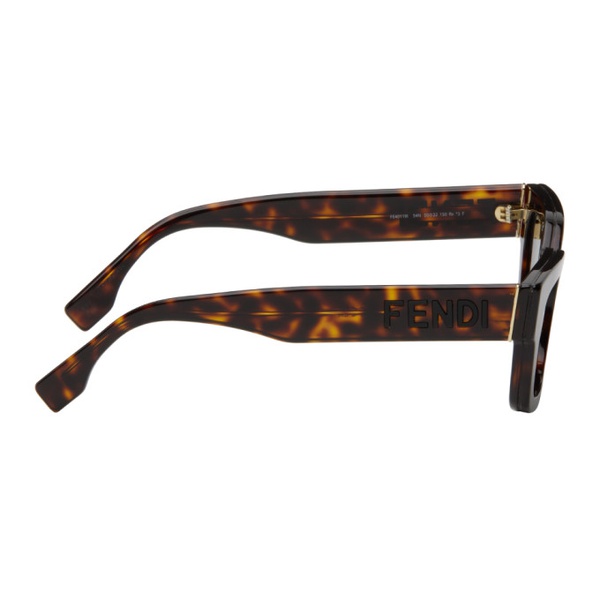 펜디 펜디 Fendi Brown Signature Sunglasses 242693M134014