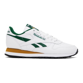 리복 클래식 Reebok Classics White & Green Classic Leather Sneakers 242749M237001