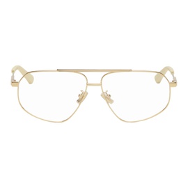 보테가 베네타 Bottega Veneta Gold Classic Metal Aviator Glasses 242798F004007