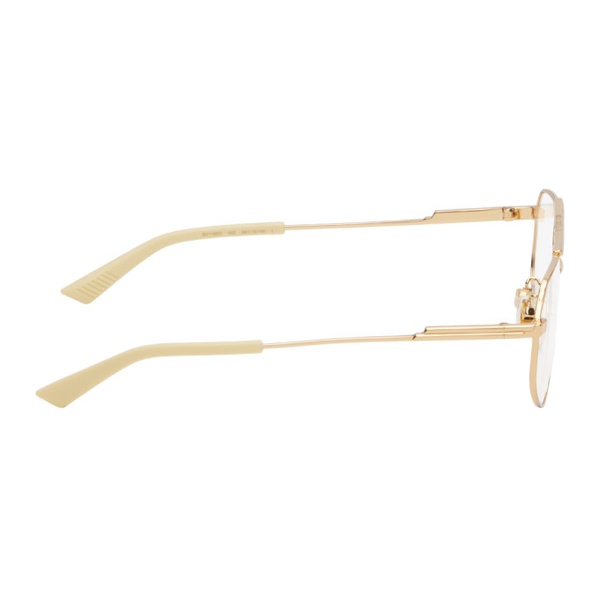 보테가베네타 보테가 베네타 Bottega Veneta Gold Classic Metal Aviator Glasses 242798F004007
