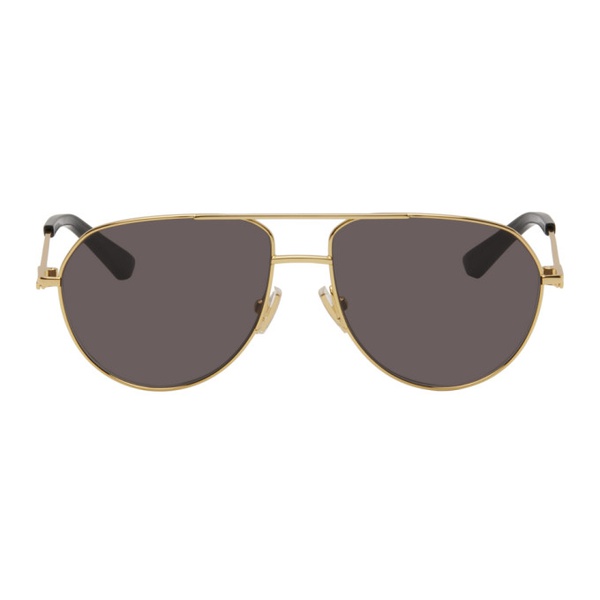 보테가베네타 보테가 베네타 Bottega Veneta Gold Split Pilot Metal Sunglasses 242798F005017