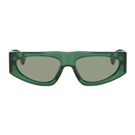 보테가 베네타 Bottega Veneta Green Rectangular Sunglasses 242798F005024