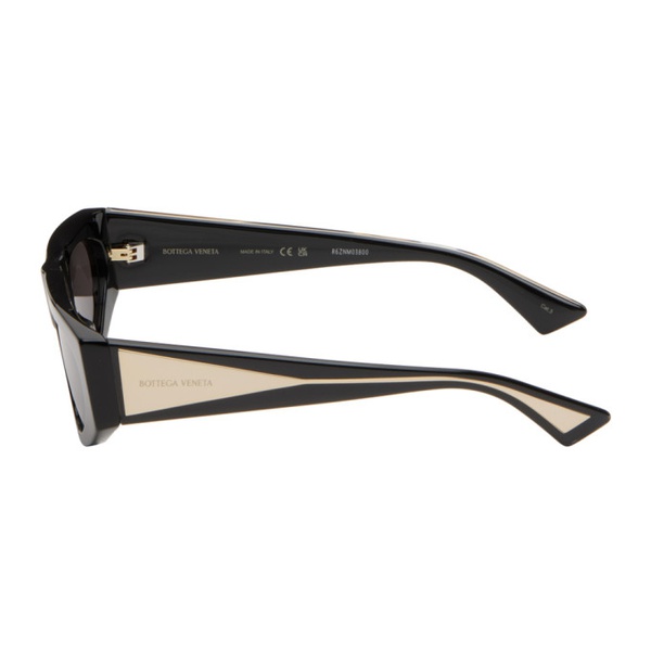 보테가베네타 보테가 베네타 Bottega Veneta Black Rectangular Sunglasses 242798F005026