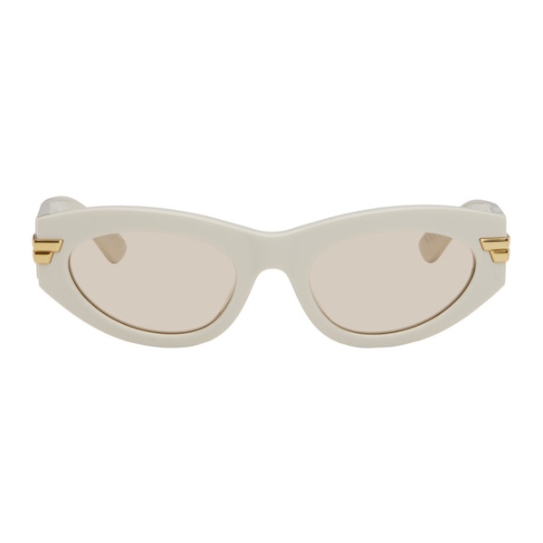 보테가베네타 보테가 베네타 Bottega Veneta White Cat-Eye Sunglasses 242798F005030