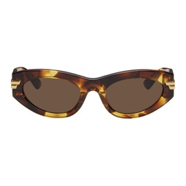 보테가 베네타 Bottega Veneta Brown Cat-Eye Sunglasses 242798F005031
