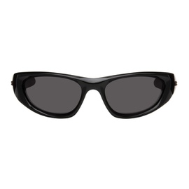 보테가 베네타 Bottega Veneta Black Wrapped Sport Acetate Sunglasses 242798F005039