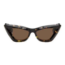 보테가 베네타 Bottega Veneta Brown Angle Pointed Cat-Eye Sunglasses 242798F005049