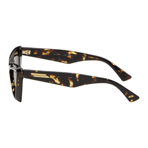 보테가베네타 보테가 베네타 Bottega Veneta Brown Angle Pointed Cat-Eye Sunglasses 242798F005049