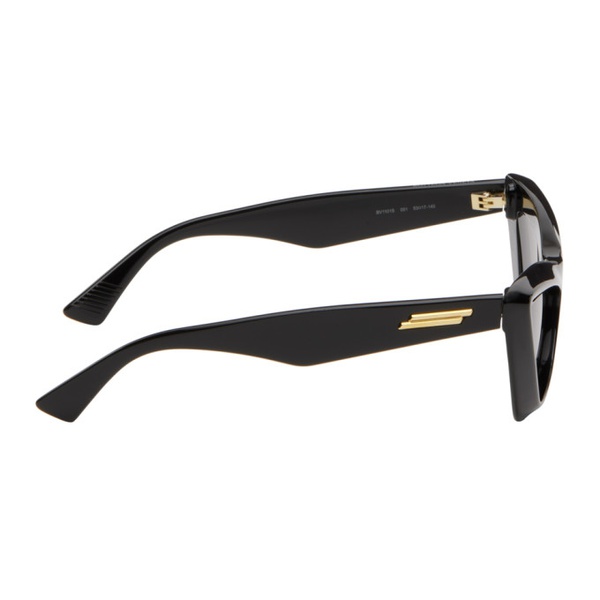 보테가베네타 보테가 베네타 Bottega Veneta Black Angle Pointed Cat-Eye Sunglasses 242798F005050