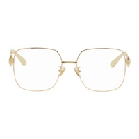보테가 베네타 Bottega Veneta Gold Square Glasses 242798M133000