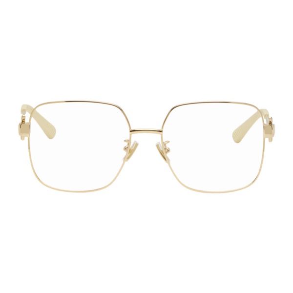 보테가베네타 보테가 베네타 Bottega Veneta Gold Square Glasses 242798M133000