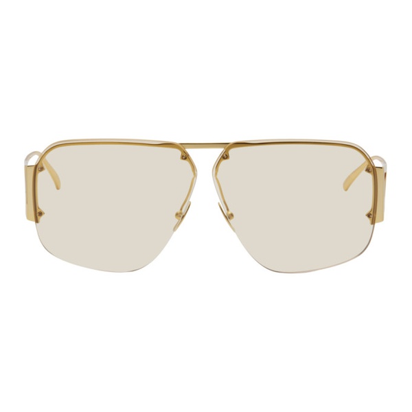 보테가베네타 보테가 베네타 Bottega Veneta Gold Rimless Sunglasses 242798M134005
