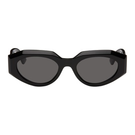 보테가 베네타 Bottega Veneta Black Facet Acetate Cat Eye Sunglasses 242798M134013