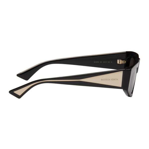 보테가베네타 보테가 베네타 Bottega Veneta Black Rectangular Sunglasses 242798M134034