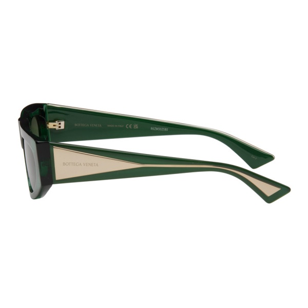 보테가베네타 보테가 베네타 Bottega Veneta Green Rectangular Sunglasses 242798M134035