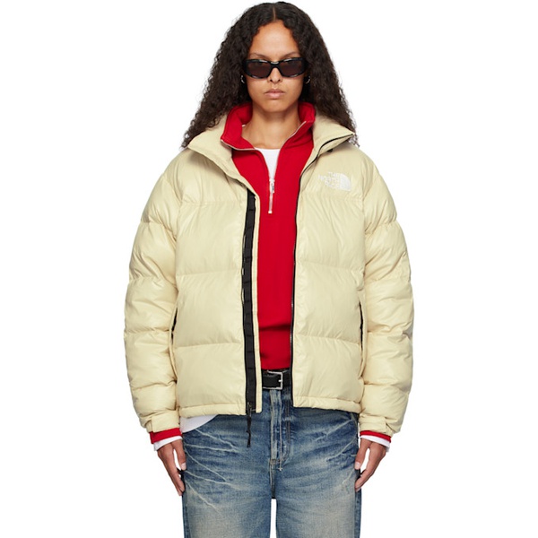노스페이스 The North Face SSENSE Exclusive Beige 1996 Retro Shine Nuptse Down Jacket 242802F061000