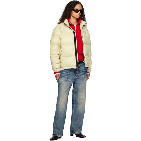 노스페이스 The North Face SSENSE Exclusive Beige 1996 Retro Shine Nuptse Down Jacket 242802F061000