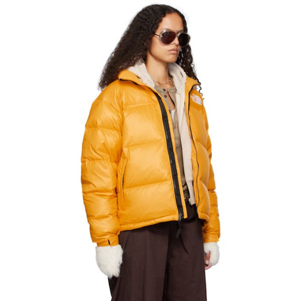 노스페이스 The North Face SSENSE Exclusive Yellow 1996 Retro Shine Nuptse Down Jacket 242802F061003