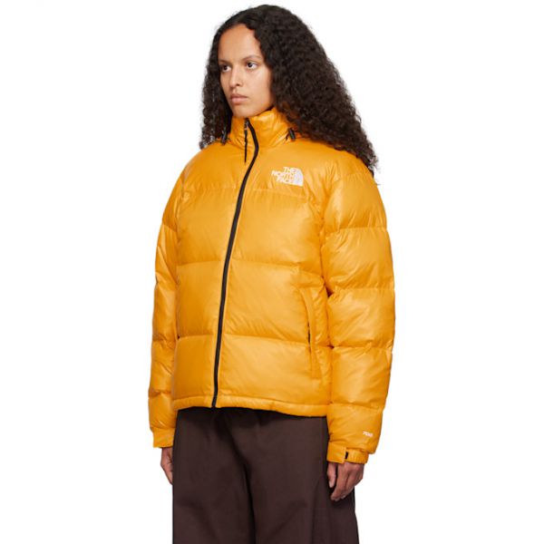 노스페이스 The North Face SSENSE Exclusive Yellow 1996 Retro Shine Nuptse Down Jacket 242802F061003