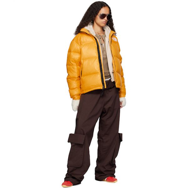 노스페이스 The North Face SSENSE Exclusive Yellow 1996 Retro Shine Nuptse Down Jacket 242802F061003
