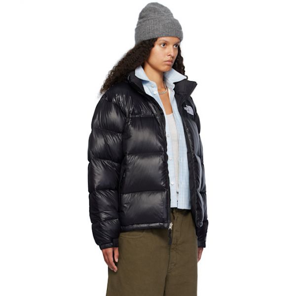 노스페이스 The North Face SSENSE Exclusive Black 1996 Retro Shine Nuptse Down Jacket 242802F061004