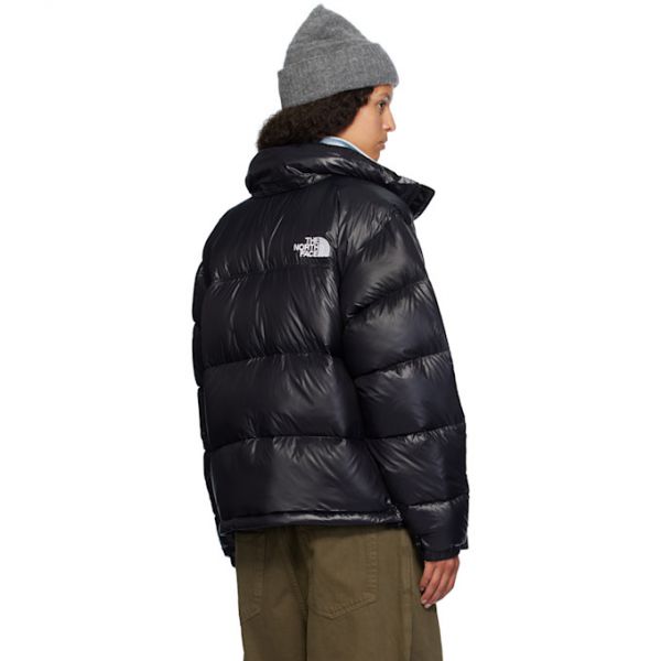 노스페이스 The North Face SSENSE Exclusive Black 1996 Retro Shine Nuptse Down Jacket 242802F061004