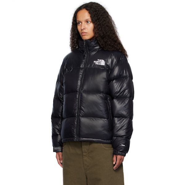 노스페이스 The North Face SSENSE Exclusive Black 1996 Retro Shine Nuptse Down Jacket 242802F061004