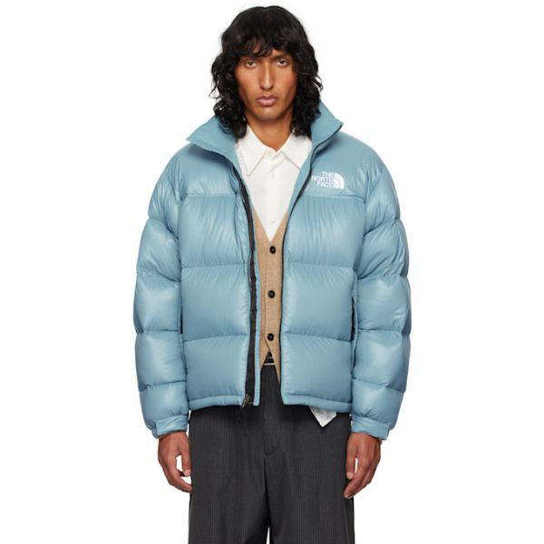 노스페이스 The North Face SSENSE Exclusive Blue 1996 Retro Nuptse Down Jacket 242802M178002