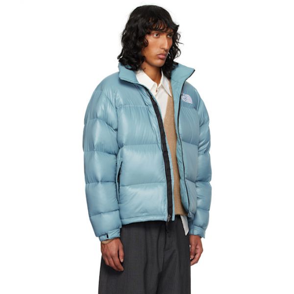 노스페이스 The North Face SSENSE Exclusive Blue 1996 Retro Nuptse Down Jacket 242802M178002