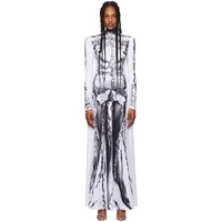 장 폴 고티에 Jean Paul Gaultier White & Black The Gaultier Paris Maxi Dress 242808F055010