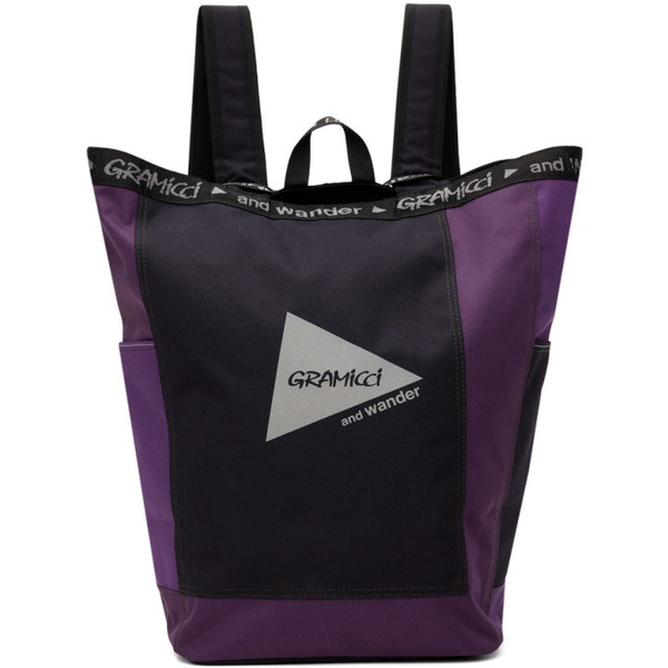  앤드원더 And wander Purple 그라미치 Gramicci 에디트 Edition Multi Patchwork 2Way Backpack 242817M166001
