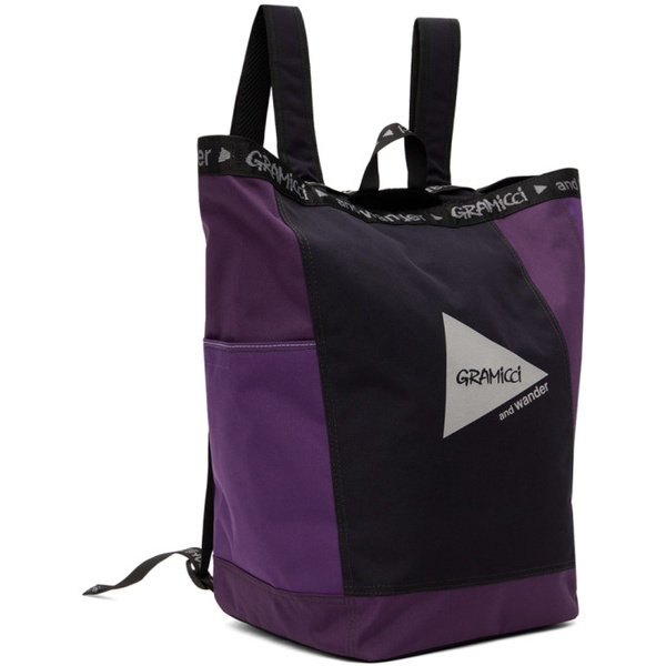  앤드원더 And wander Purple 그라미치 Gramicci 에디트 Edition Multi Patchwork 2Way Backpack 242817M166001