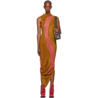 Kiko Kostadinov Tan & Pink Pendle Maxi Dress 242985F055001