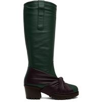 Kiko Kostadinov Green & Purple Knotted Riding Boots 242985F114000