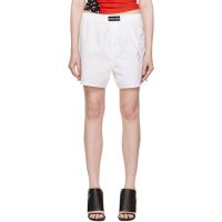 Marine Serre White Regenerated Household Linen Shorts 251020F088002