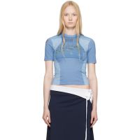 Marine Serre Blue Regenerated Graphic Baby Fit T-shirt 251020F110022