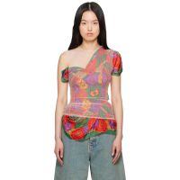 Marine Serre Multicolor Regenerated Silk Scarves Layer Top 251020F110041