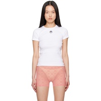 Marine Serre White Moon Logo Jersey Baby Fit T-shirt 251020F110057