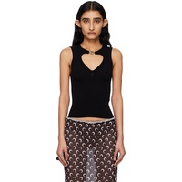 Marine Serre Black Moon Jewelry Knit Open Neck Tank Top 251020F111018
