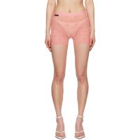 Marine Serre SSENSE Exclusive Pink Recycled Flock Mini Shorts 251020F541010