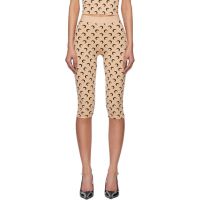 Marine Serre SSENSE Exclusive Tan Recycled Moon Jersey Capri Leggings 251020F541012