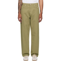 NORSE PROJECTS Khaki Mogens Relaxed 5 Pocket Heavy Twill Trousers 251116M191014