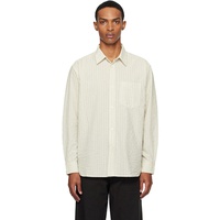 NORSE PROJECTS Beige Mo Oversized Striped Shirt 251116M192013
