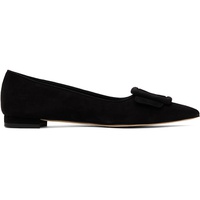 Manolo Blahnik Black Maysale Ballerina Flats 251140F118001