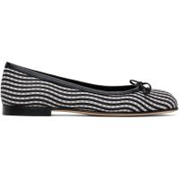 Manolo Blahnik Black & White Veralli Ballerina Flats 251140F118004