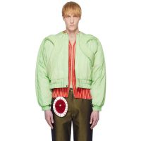 Stanley Raffington Green 3D Parametric Bomber Jacket 251151M175000